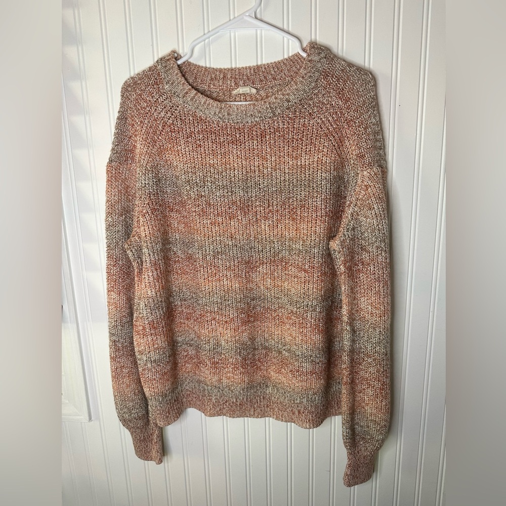 a.n.a. Multi colored crew neck, long sleeve sweater